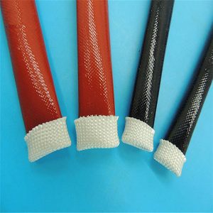 China glass fiber sleeve Silicone Coated Protective Sleeving (2)