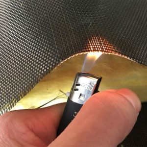 Fireproof and flame-retardant black fiberglass cloth in China.